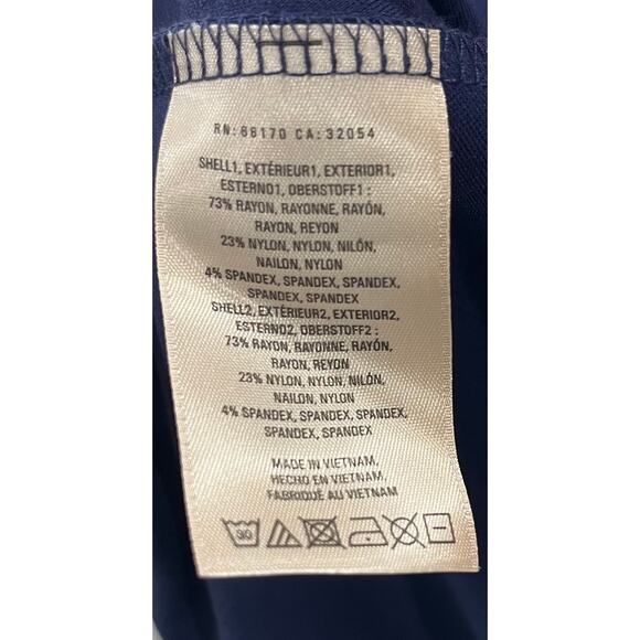 Anthropologie Navy Lace Up Dress Size Small Blue - Picture 5 of 5